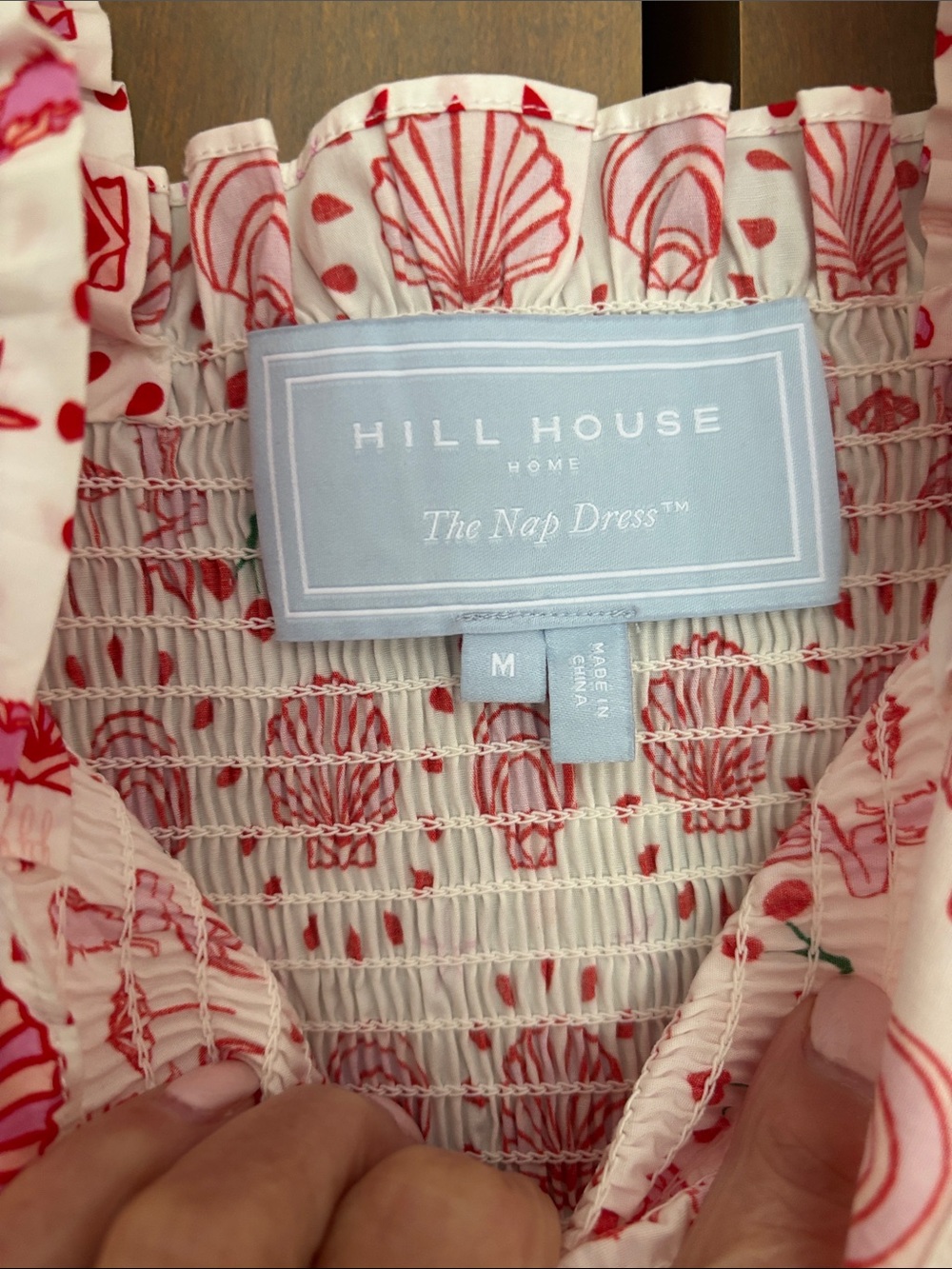 Hill House Pink Shell-Print Nap Dress - Picture 2 of 2